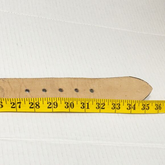 Guess Georges Marciano Vtg 90s Chunky Leather Belt Black Croc Emboss 3058 Sz M main image 11